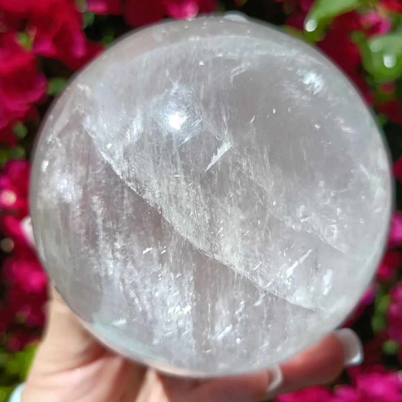 SOLD 12.5in circumstance Merkabite calcite Crystal Sphere - Picture 2 of 6